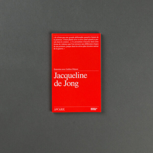 Entretien avec Jacqueline de Jong